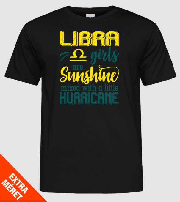 Sunshine with Hurricane LIBRA model negru pe tricou