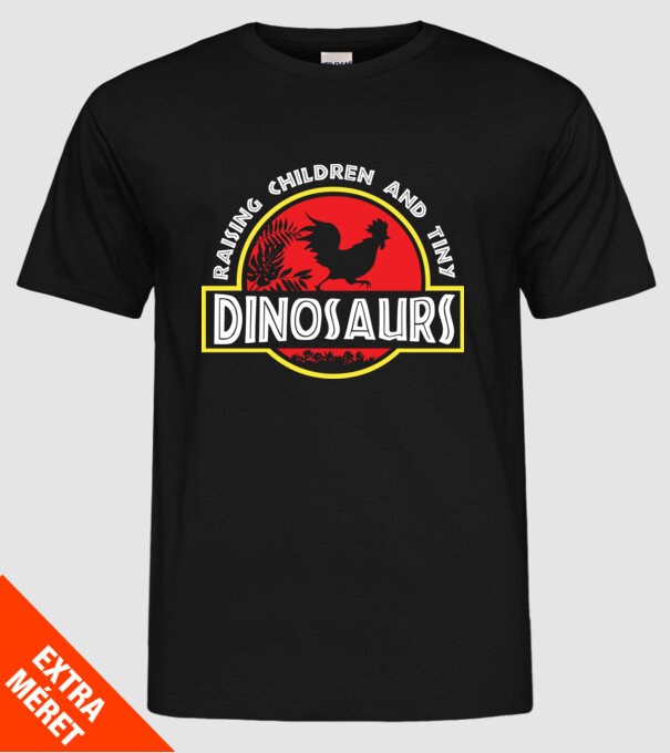 Tiny Dinosaurs model negru pe tricou