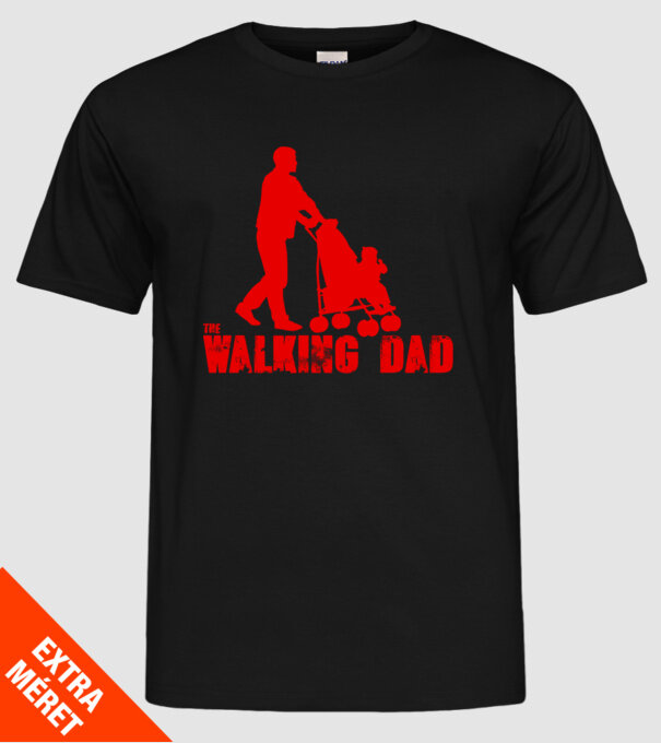 Walking dad model negru pe tricou