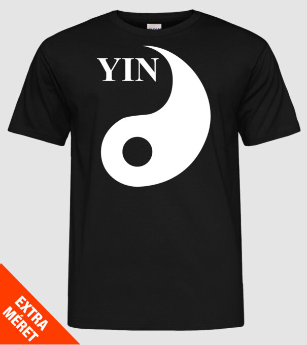 YIN model negru pe tricou