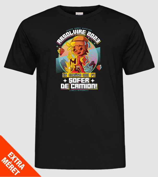 absolvire 2023 șofer de camion model negru pe tricou
