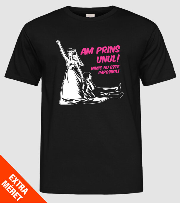 Am prins unul Nimic nu este imposibil model negru pe tricou