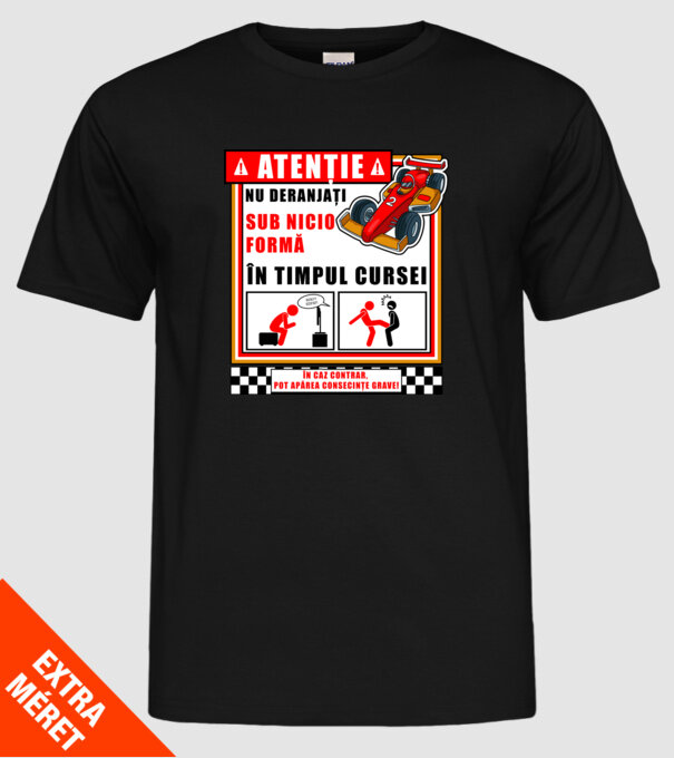 atenție model negru pe tricou