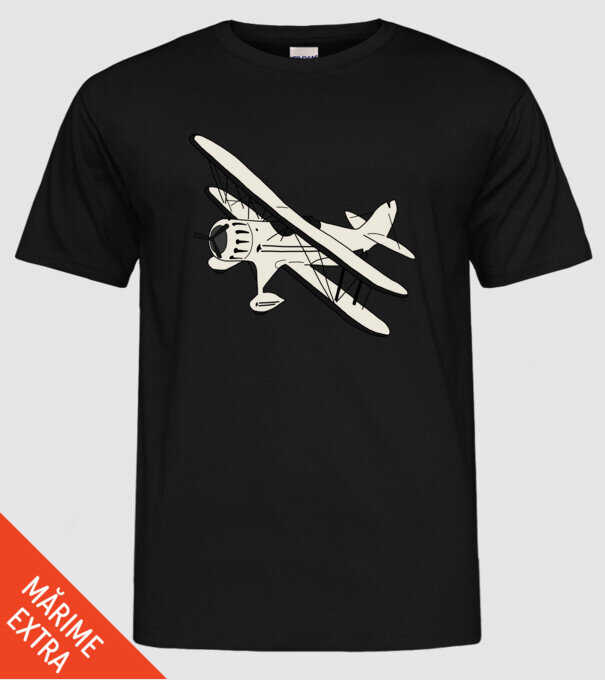 Avioane model negru pe tricou