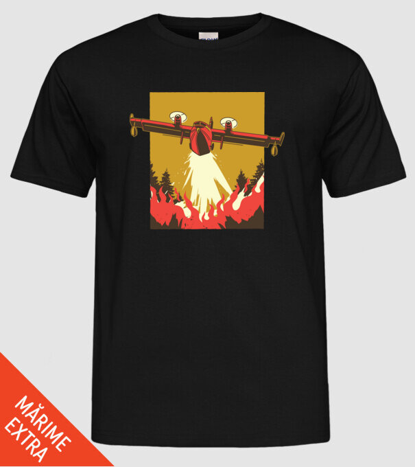 Avioane model negru pe tricou