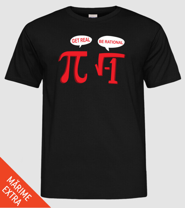 Be rational PI model negru pe tricou