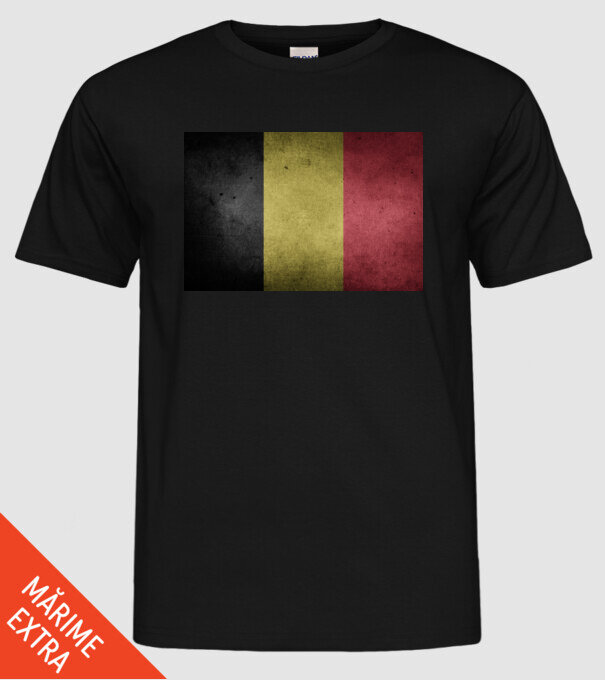 BELGIUM model negru pe tricou