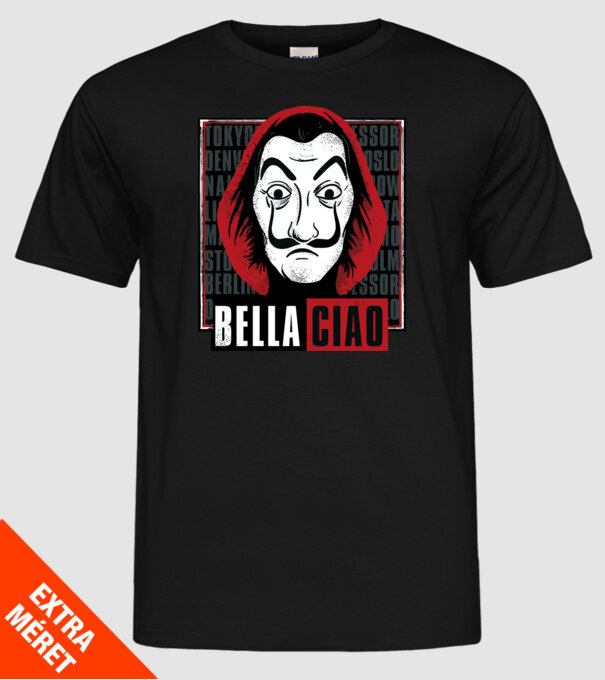 bella ciao dali model negru pe tricou