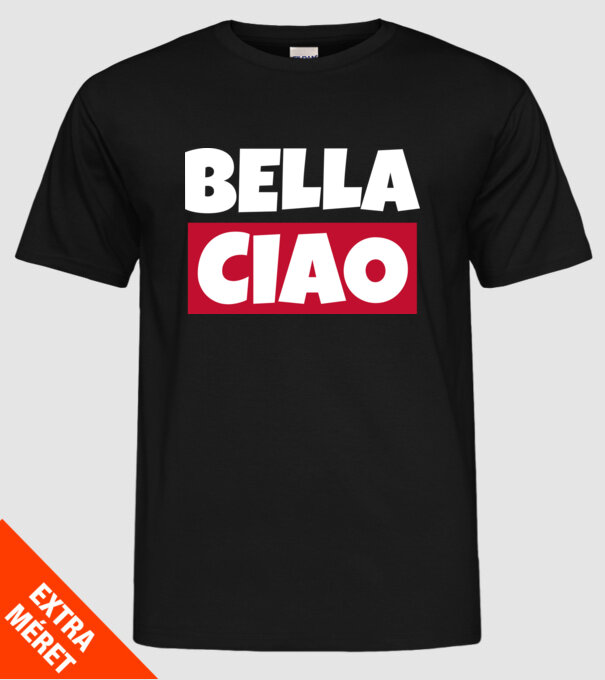 bella ciao logo model negru pe tricou