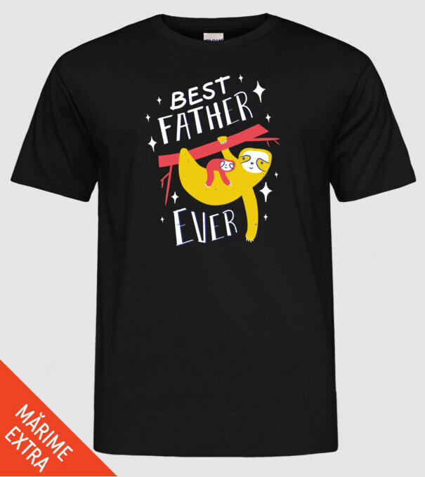 Best father model negru pe tricou