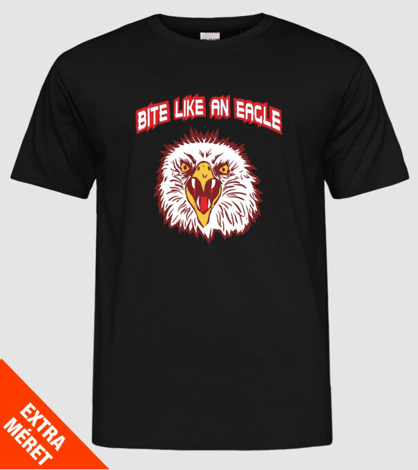 bite like an eagle cobra kai model negru pe tricou