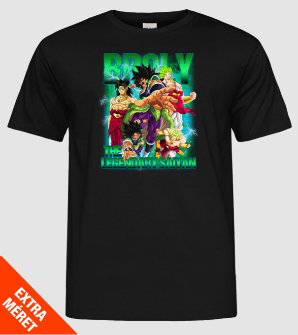 broly dragonball model negru pe tricou