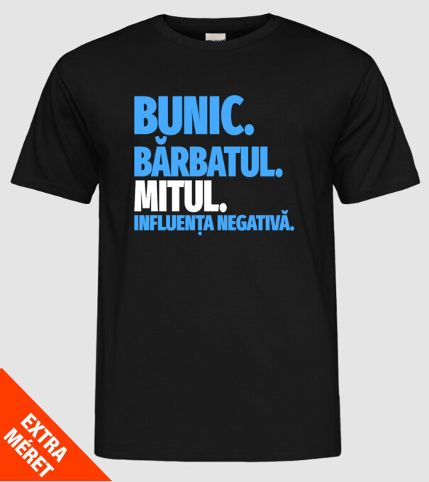 Bunic model negru pe tricou