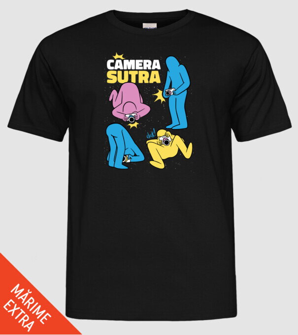 Camera sutra 2 model negru pe tricou