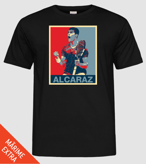 Carlos Alcaraz model negru pe tricou