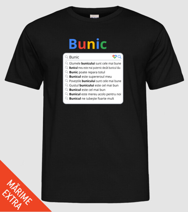 căutare Google Bunic model negru pe tricou