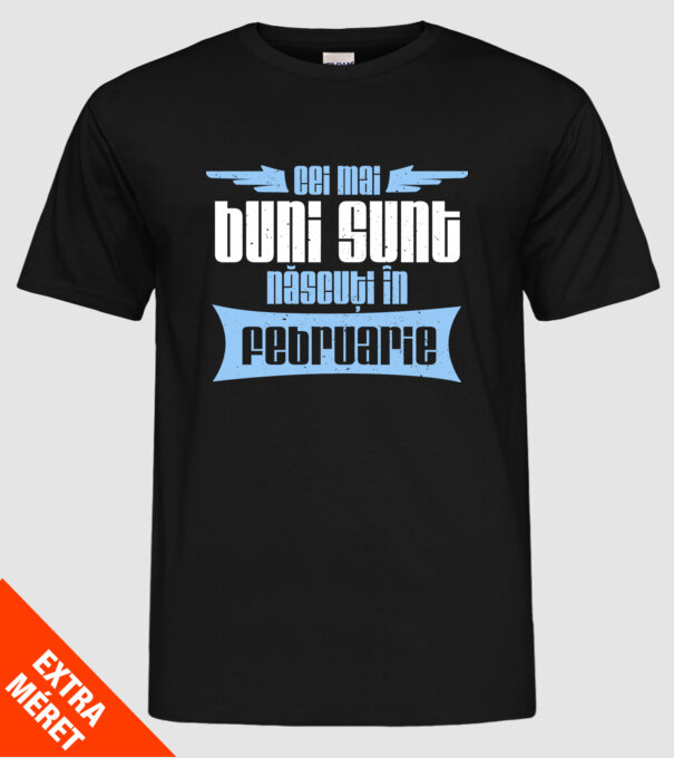 Cei mai buni sunt născuți în februarie model negru pe tricou