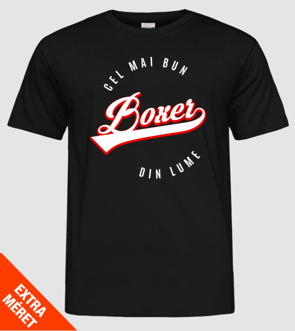 Cel mai bun boxer din lume model negru pe tricou