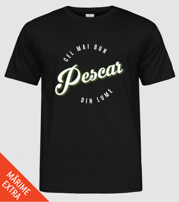 Cel mai bun Pescar din lume model negru pe tricou