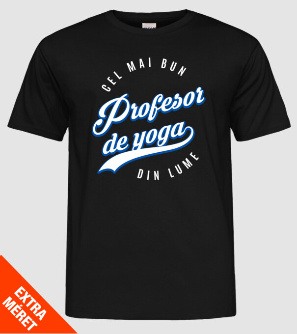 cel mai bun profesor de yoga din lume model negru pe tricou