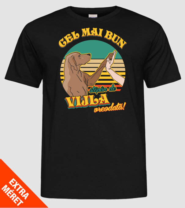 Cel mai bun stăpân de vijla vreodată! model negru pe tricou