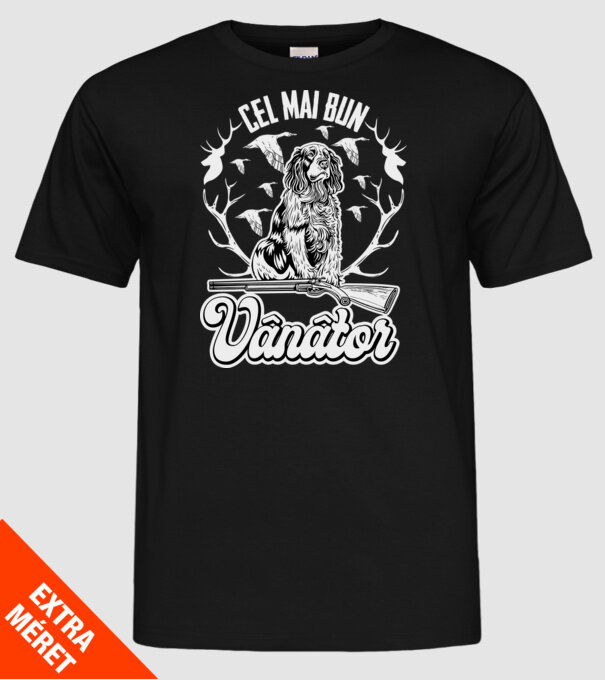 Cel mai bun vânător model negru pe tricou