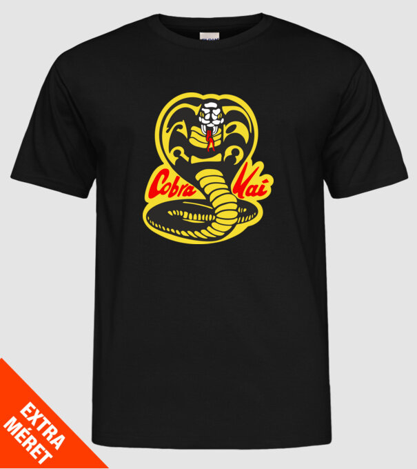 cobra kai logo model negru pe tricou