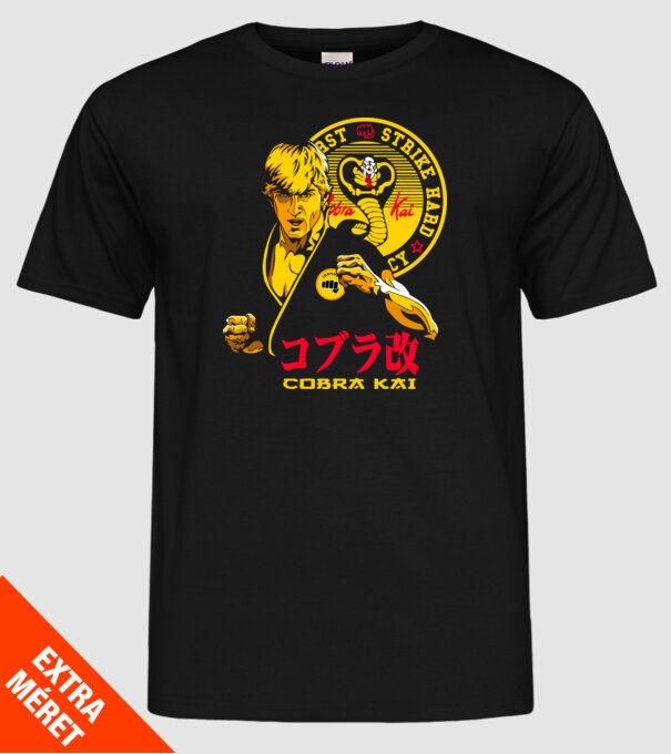 cobra kai poster model negru pe tricou