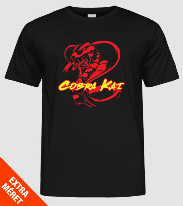 cobra kai simple model negru pe tricou