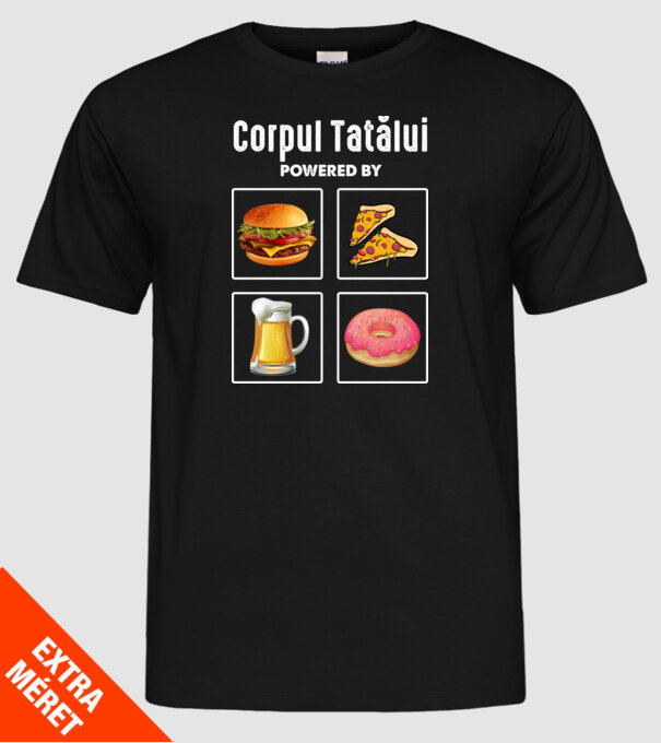 Corpul Tatălui model negru pe tricou