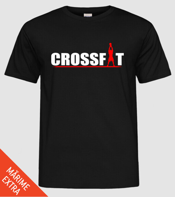 Crossfit model negru pe tricou