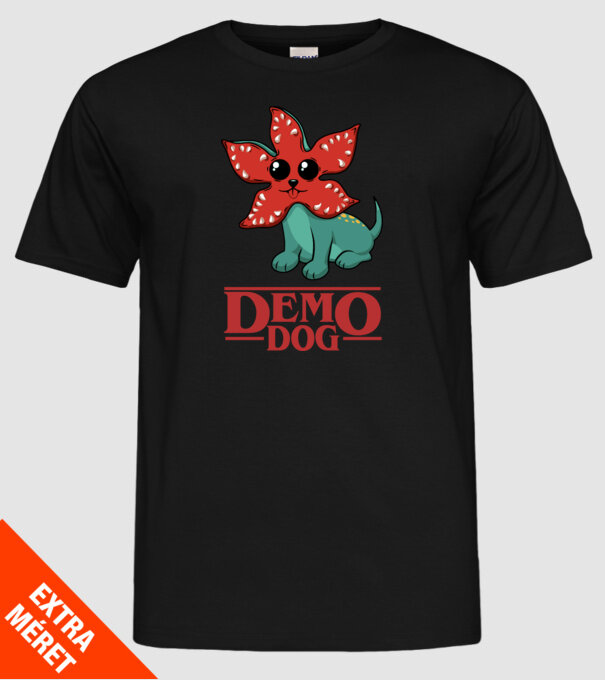 cute demodog model negru pe tricou