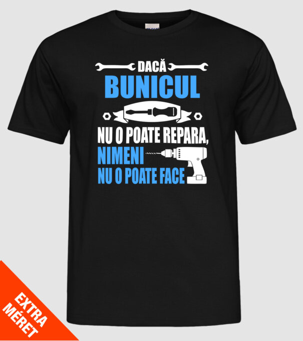 Dacă bunicul nu o poate repara, nimeni nu o poate face model negru pe tricou