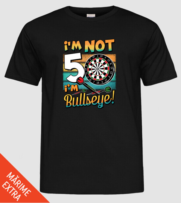Darts Birthday 50 years old model negru pe tricou