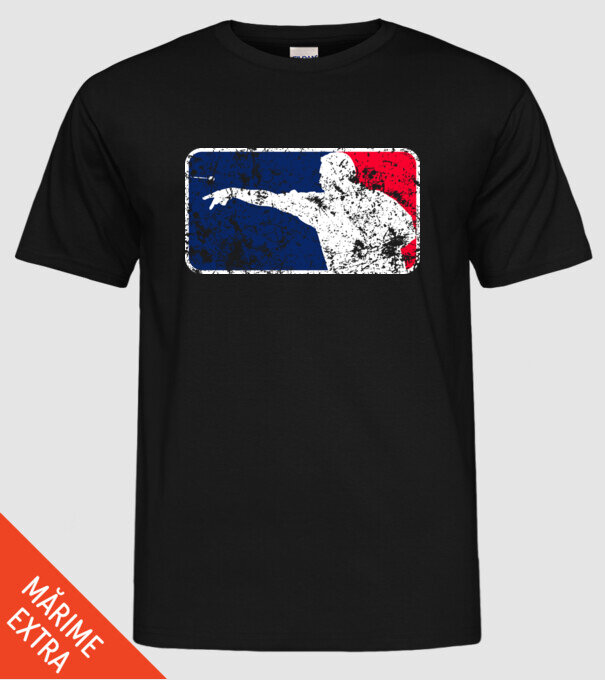 Darts League Destroy model negru pe tricou