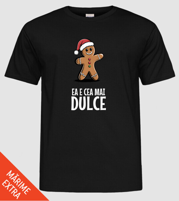 Ea e cea mai dulce Negru model negru pe tricou