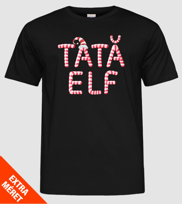 tată elf model negru pe tricou