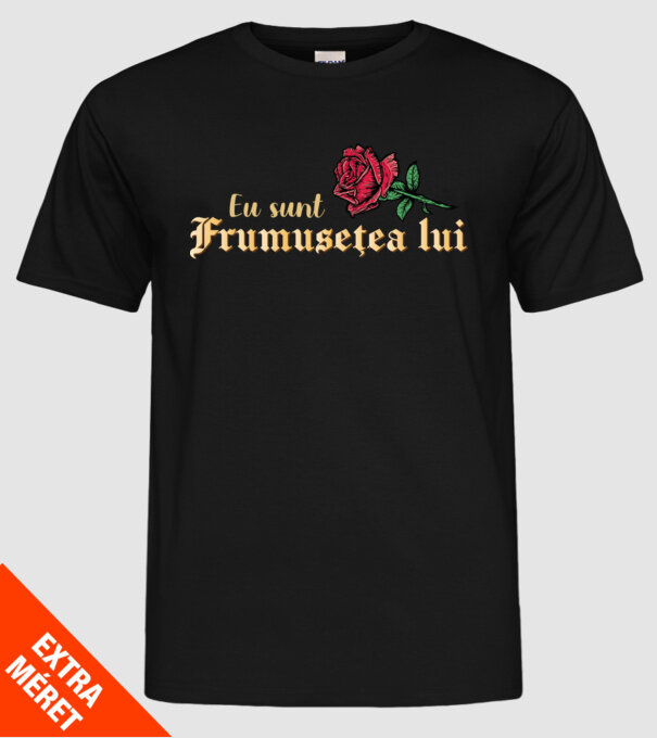 eu sunt frumusețea lui model negru pe tricou
