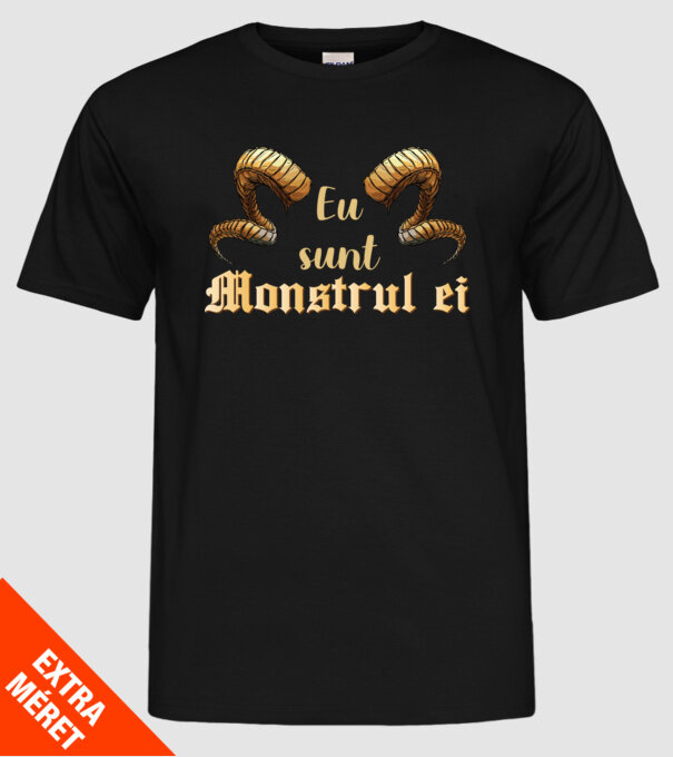 eu sunt monstrul ei model negru pe tricou