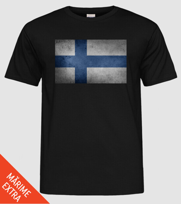FINLAND model negru pe tricou