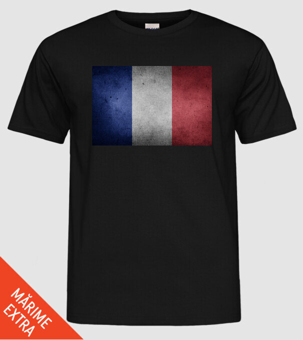 FRANCE model negru pe tricou