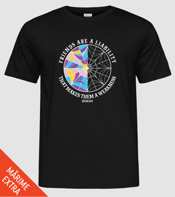 Friends are liability model negru pe tricou