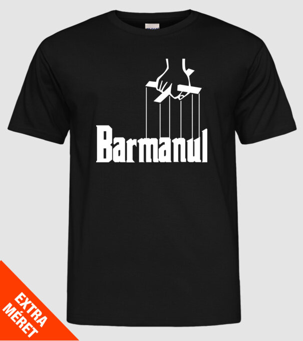 Barmanul model negru pe tricou