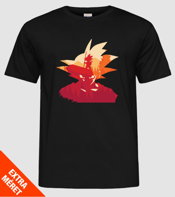 goku head model negru pe tricou