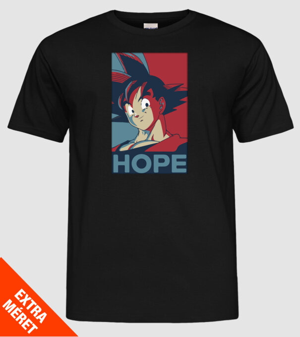 goku hope dragonball model negru pe tricou