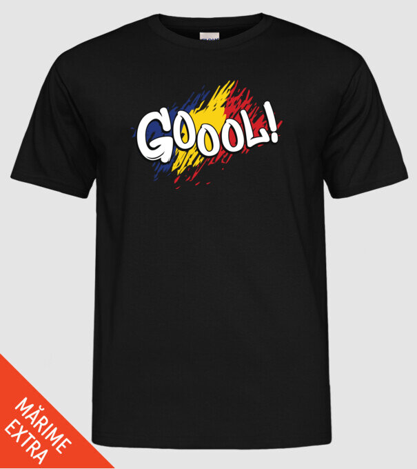 GOOOL model negru pe tricou
