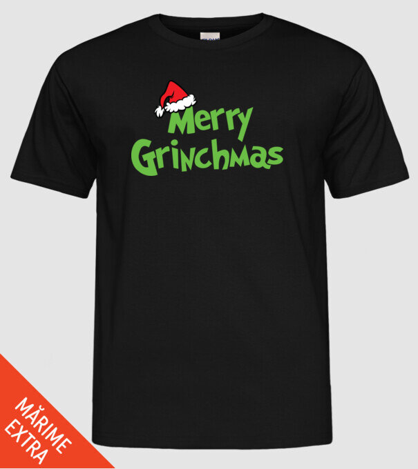Grinchmas model negru pe tricou