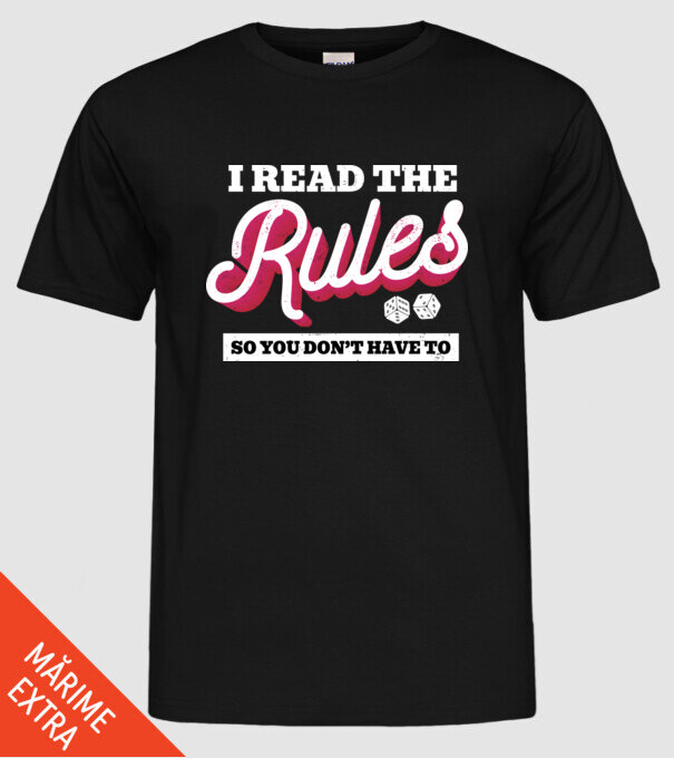 I read the rules s you don't have to simple model negru pe tricou