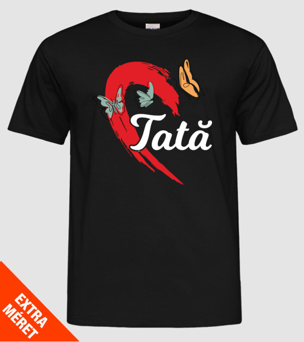 Tată model negru pe tricou