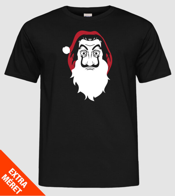 la casa de papel santa model negru pe tricou